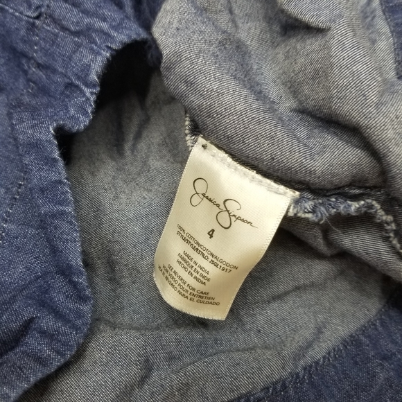 Jessica Simpson Denim Shirtdress Size 4 - Picture 3 of 3